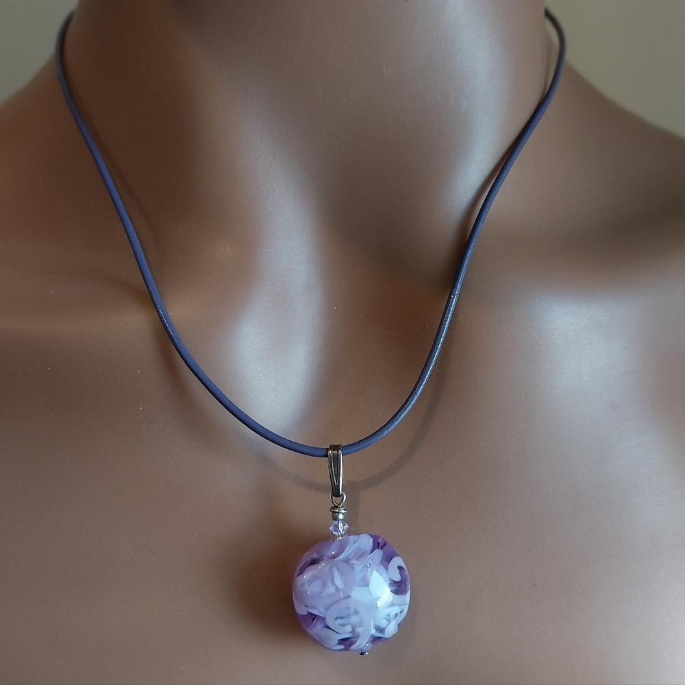 Purple Pendant Necklace
